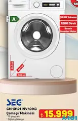 SEG CM 10121 INV 10 KG ÇAMAŞIR MAKİNESİ fiyat ve kampanya bilgisi